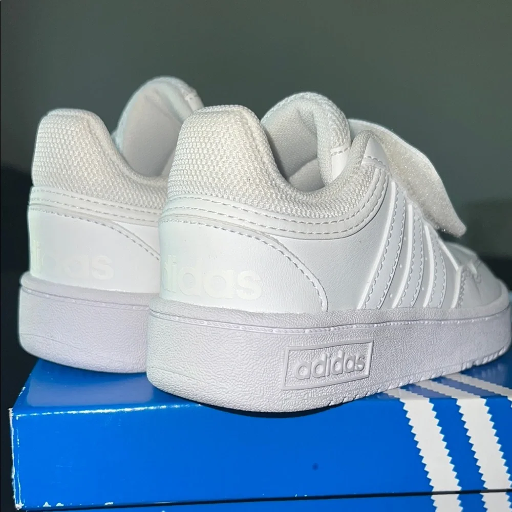 adidas Kids White Velcro Sneakers